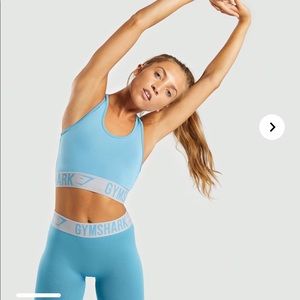 Gymshark Fit Sports Bra - Dusky Teal/Light Grey